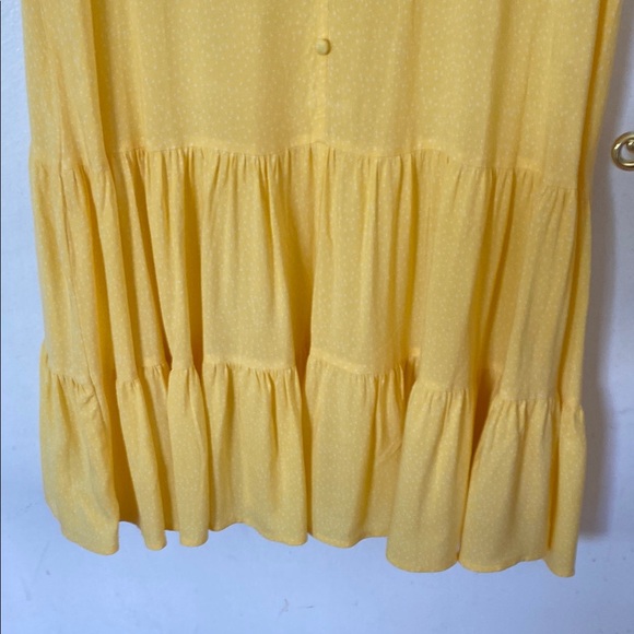 Bundle of Vibrant Yellow Sleeveless Dress and gold tone earrings. - Picture 3 of 5